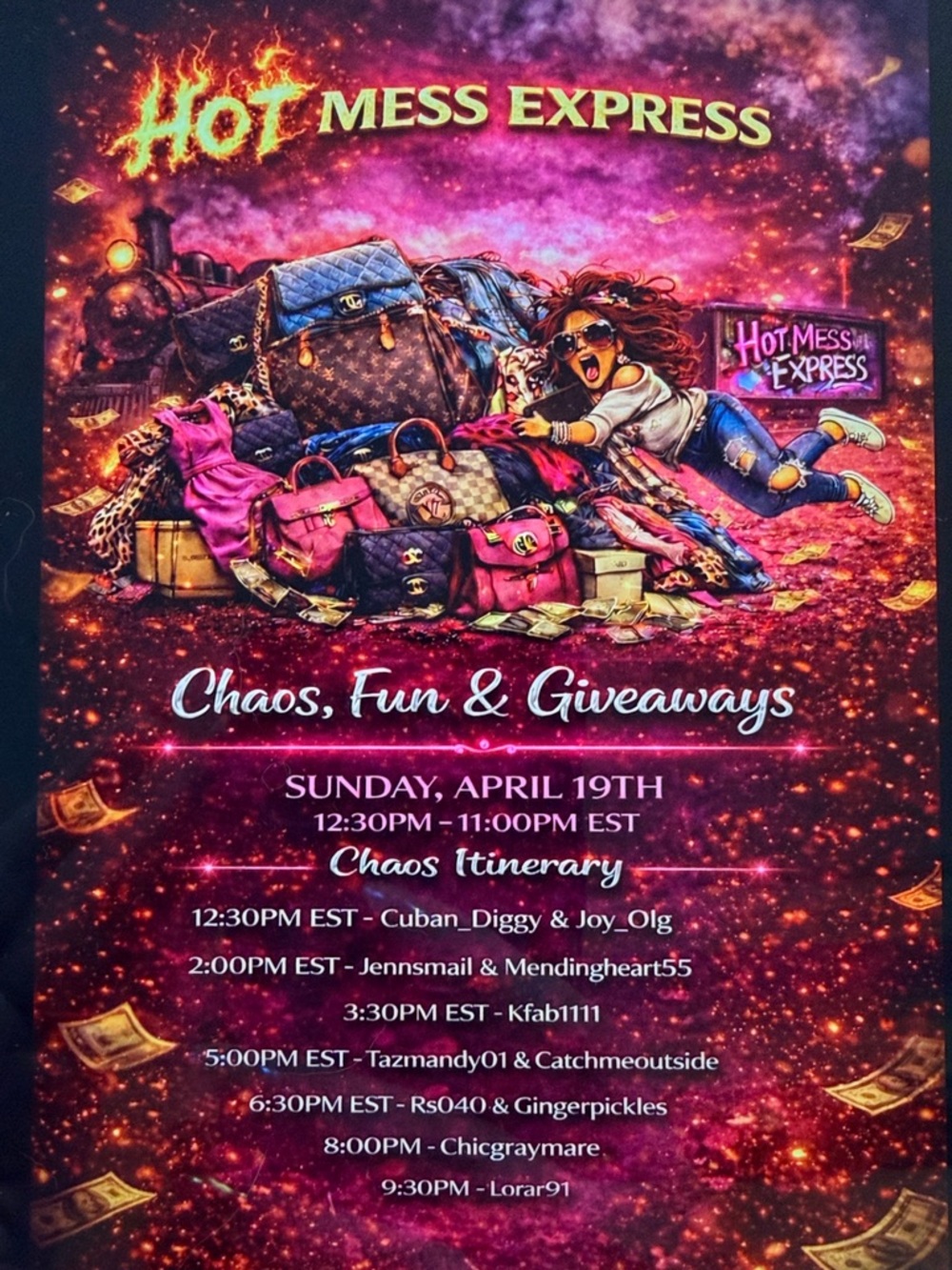 Live with Show Listing.Put a like on it I’ll let you know when the party Starts